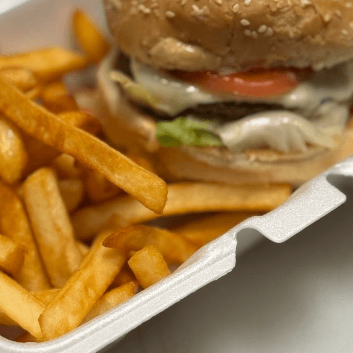 Cheeseburger basket.