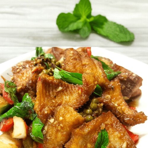 Pla Dook Pad Cha (Spicy Catfish).