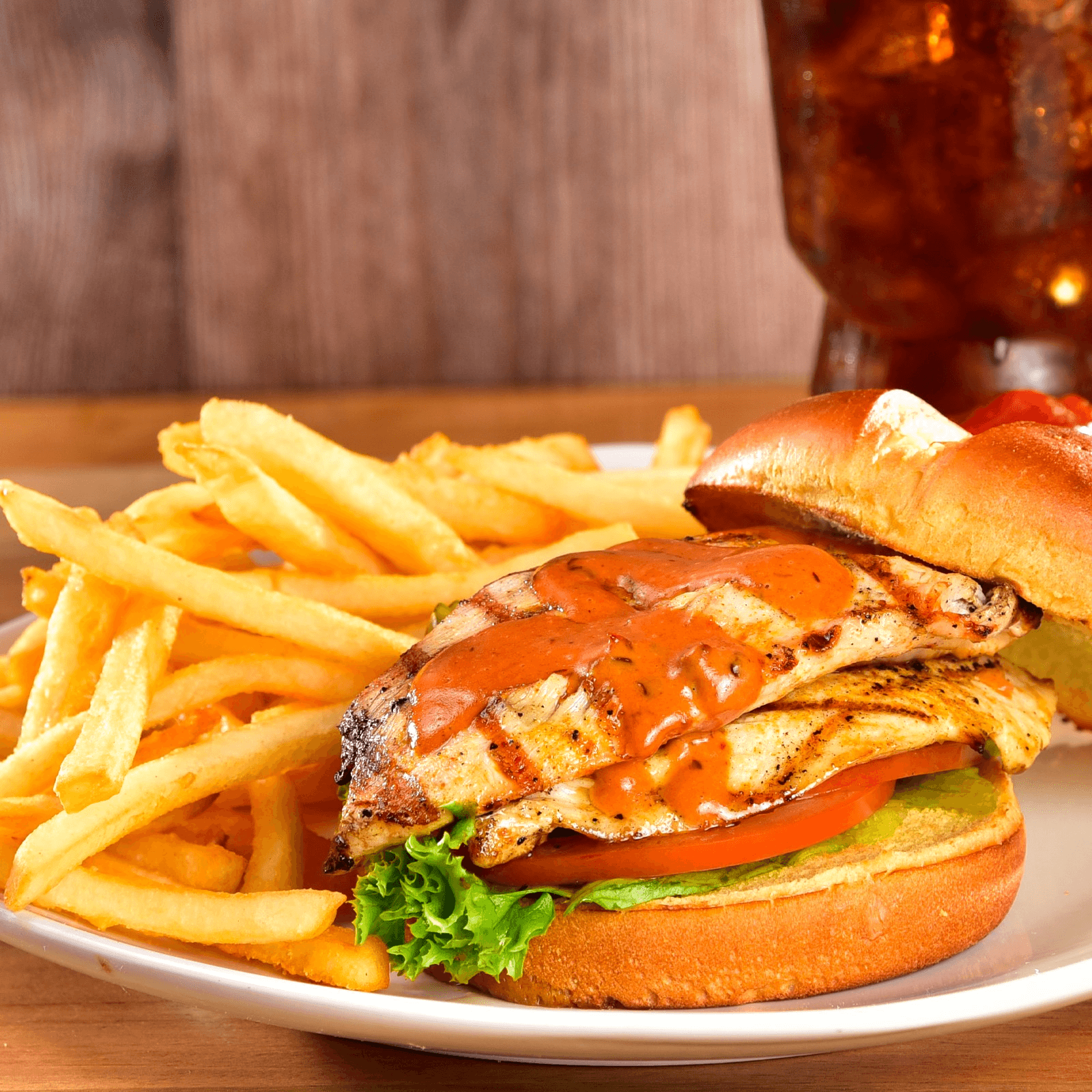 Grilled Chicken Sandwich Meal.