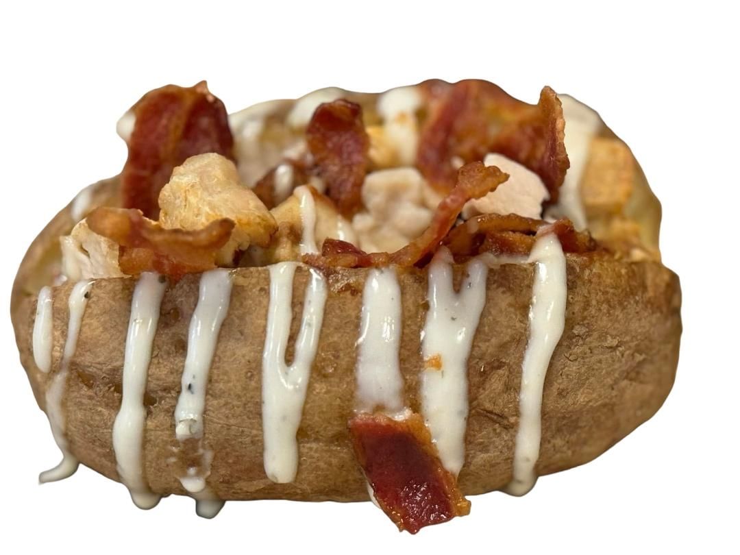 Deep Fried Loaded Baked Potato.