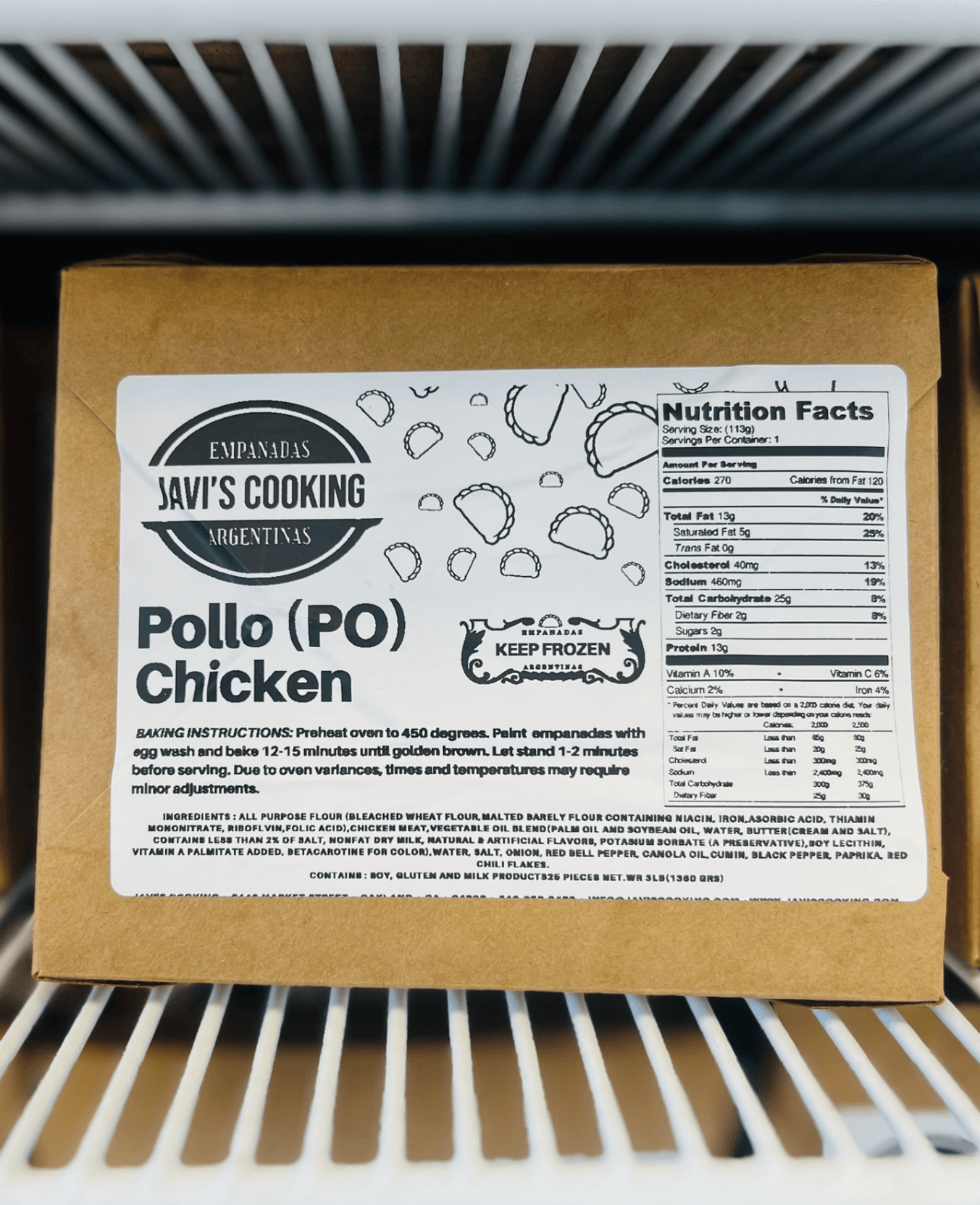 Pollo PO (4 Pack) Frozen Empanadas.