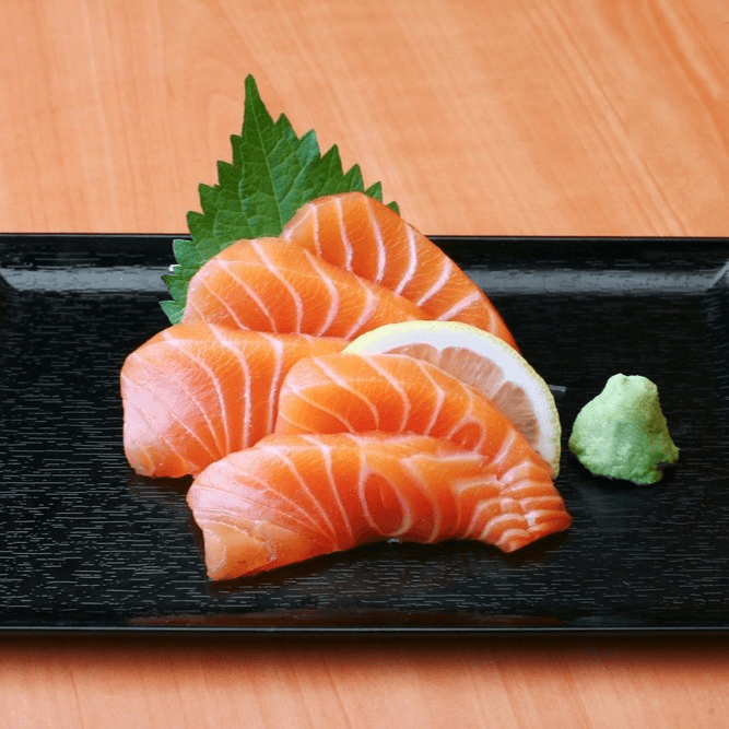 Salmon Sashimi.
