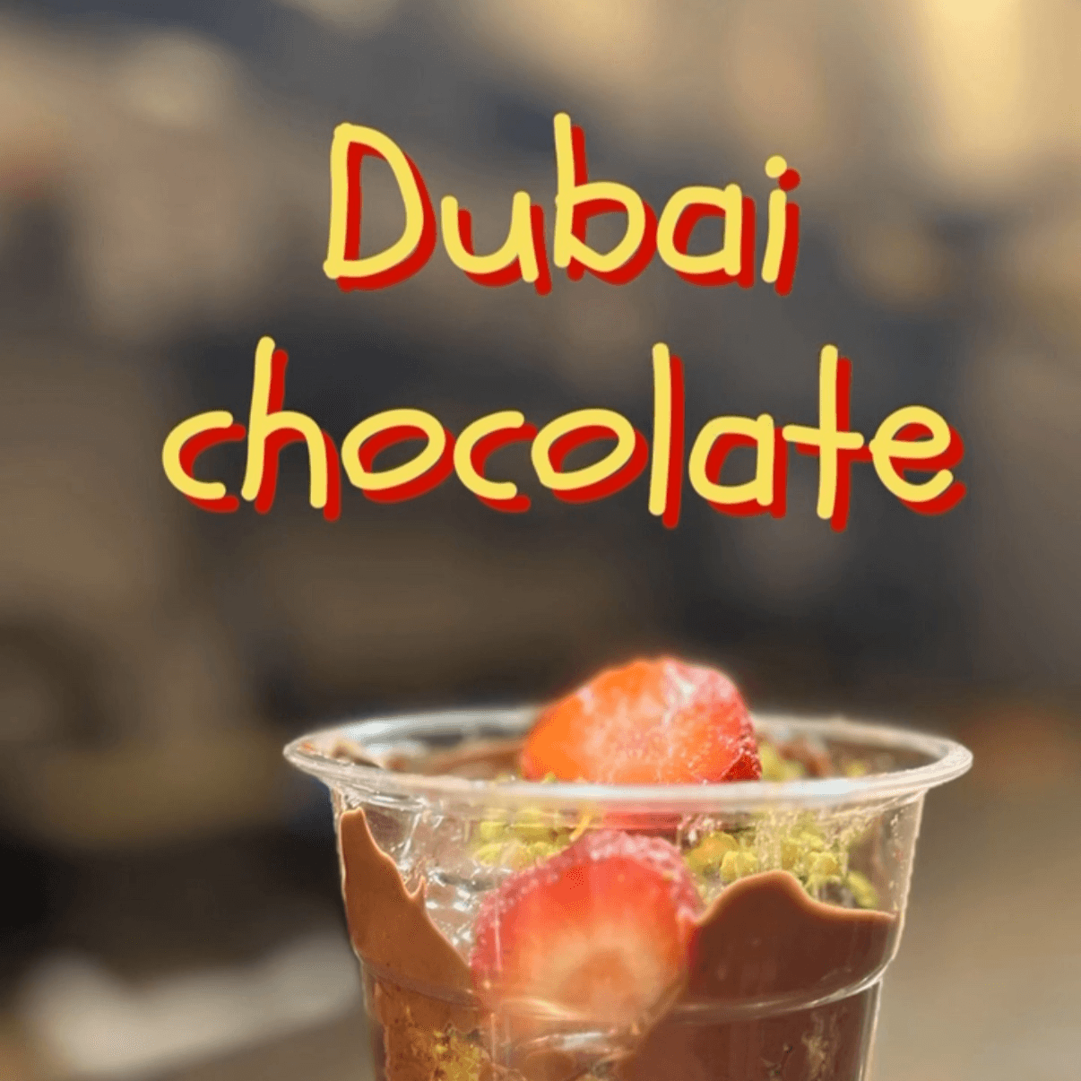 Dubai Chocolate Cheesecake cup.