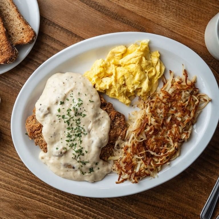 Country Chicken Fried Steak & Eggs.