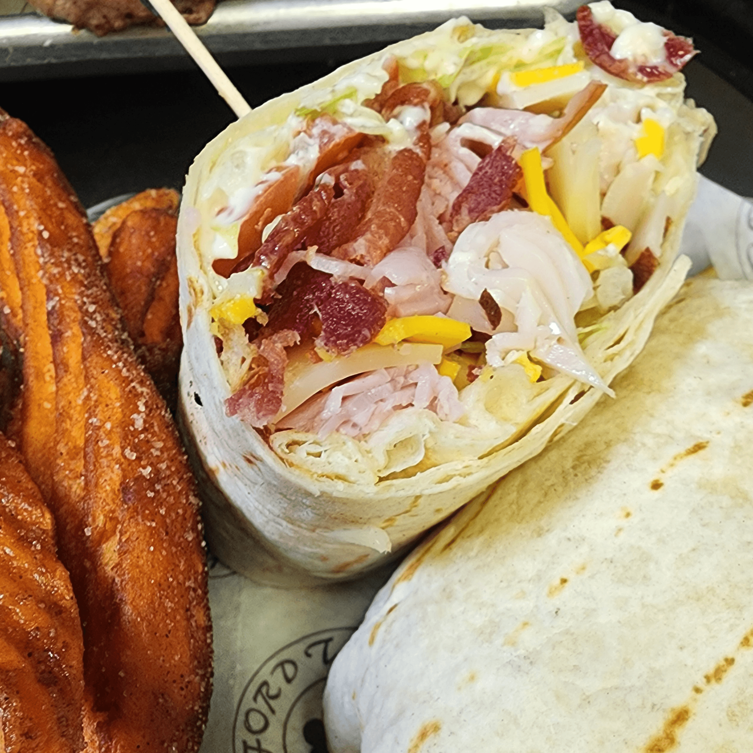 Ham & Turkey Roll Up.