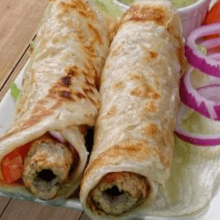 Kabab Roll With Paratha.