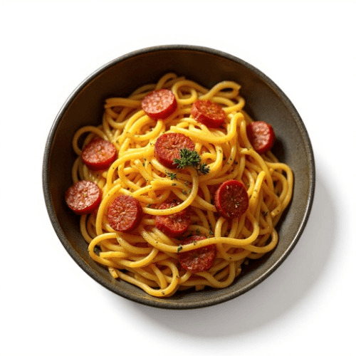 Pasta with Sausage Garlic & Oil.