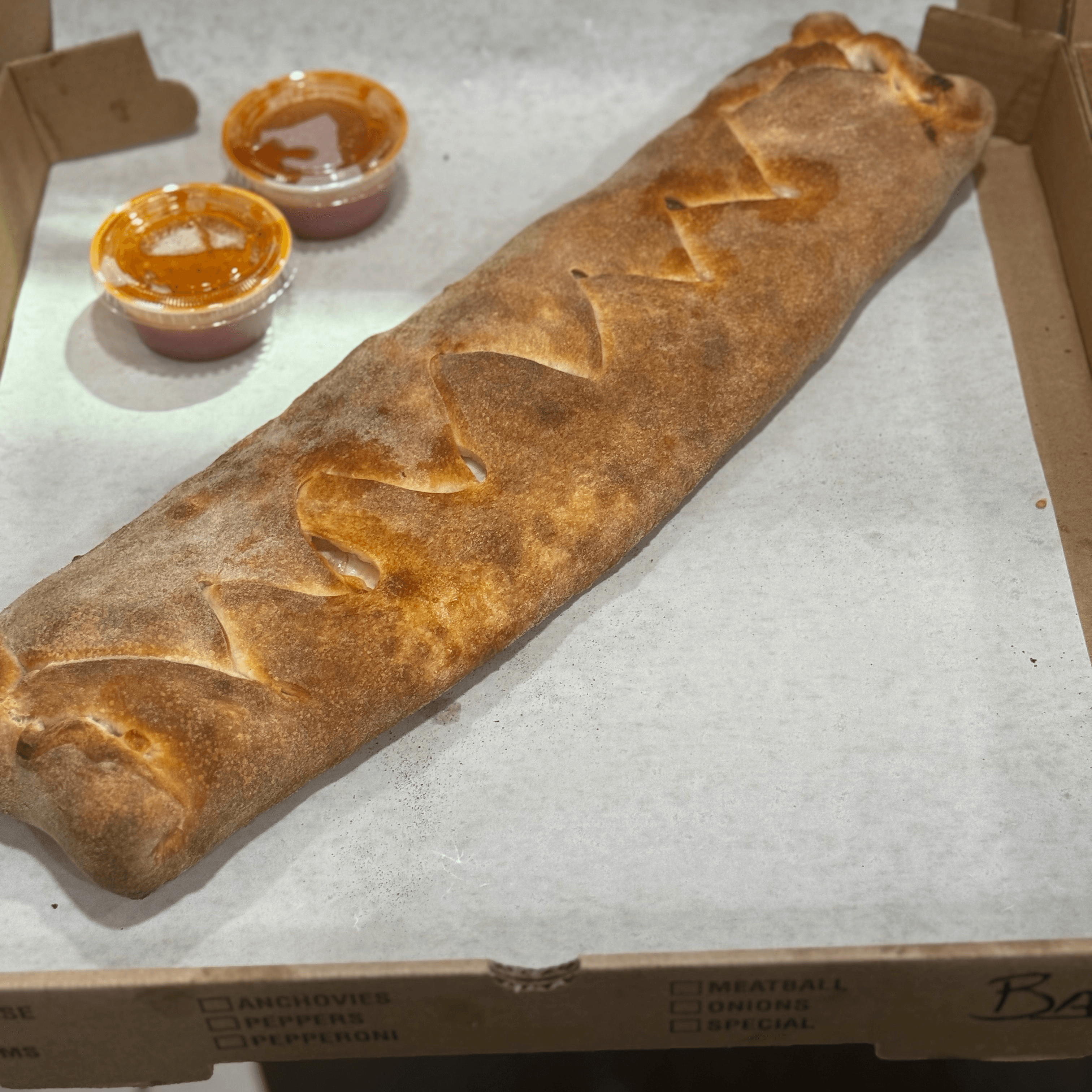 Steak Bomb Calzone.