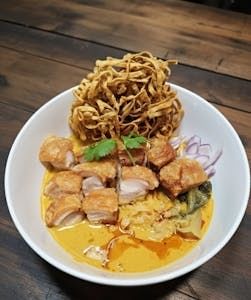 Kao Soi with Crispy Pork.
