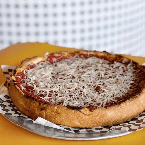 Bright Flame Veggie Deep Dish Pizza (12" 8 Slices).