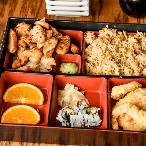 Salmon Bento Box.