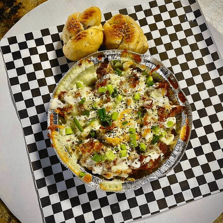 CHICKEN BACON RANCH PIZZA BOWL.