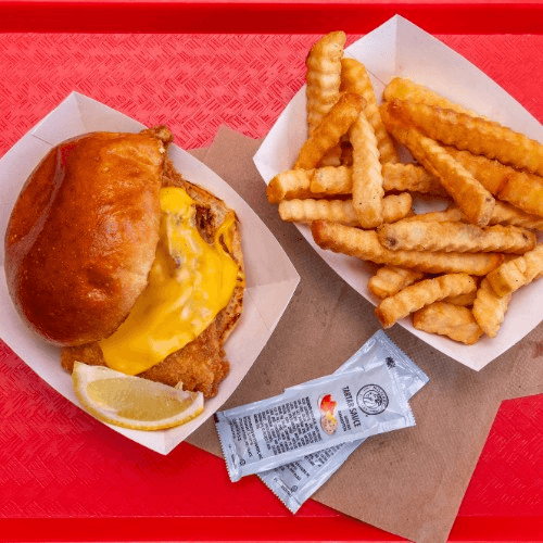 Crunchy Fish Sandwich.