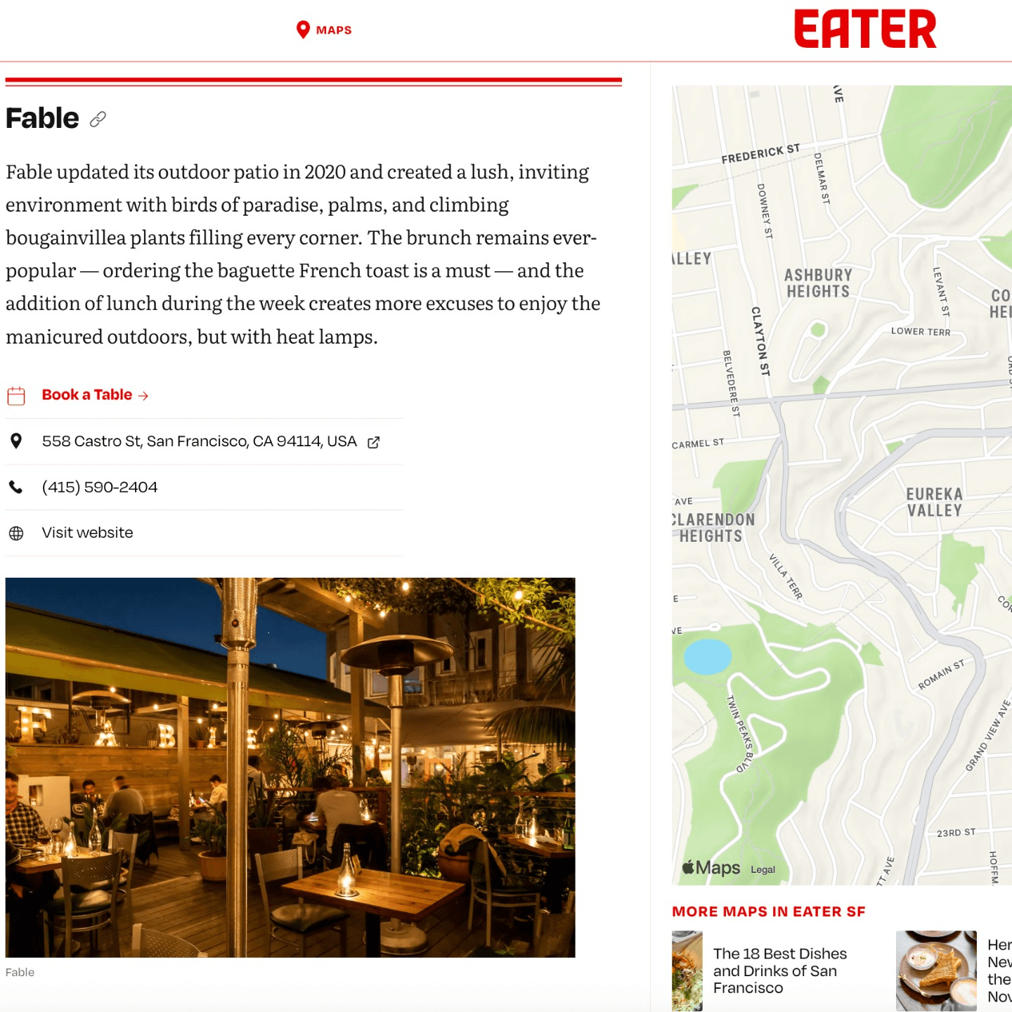 18 Cozy Outdoor Spots to Eat & Drink in SF