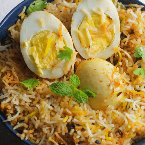 Chicken and Egg Dum Biryani.