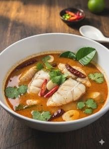 Tom Yum Fish Soup.