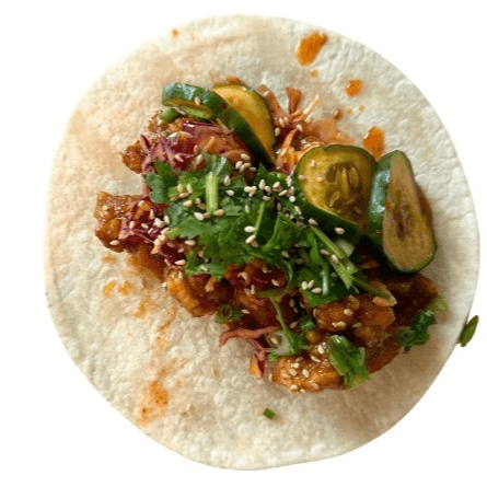 Fried Chicken Korean Fusion Taco.