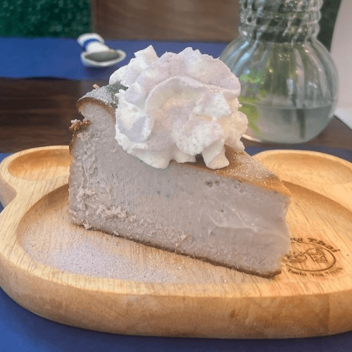 Taro Basque Burnt Cheesecake.
