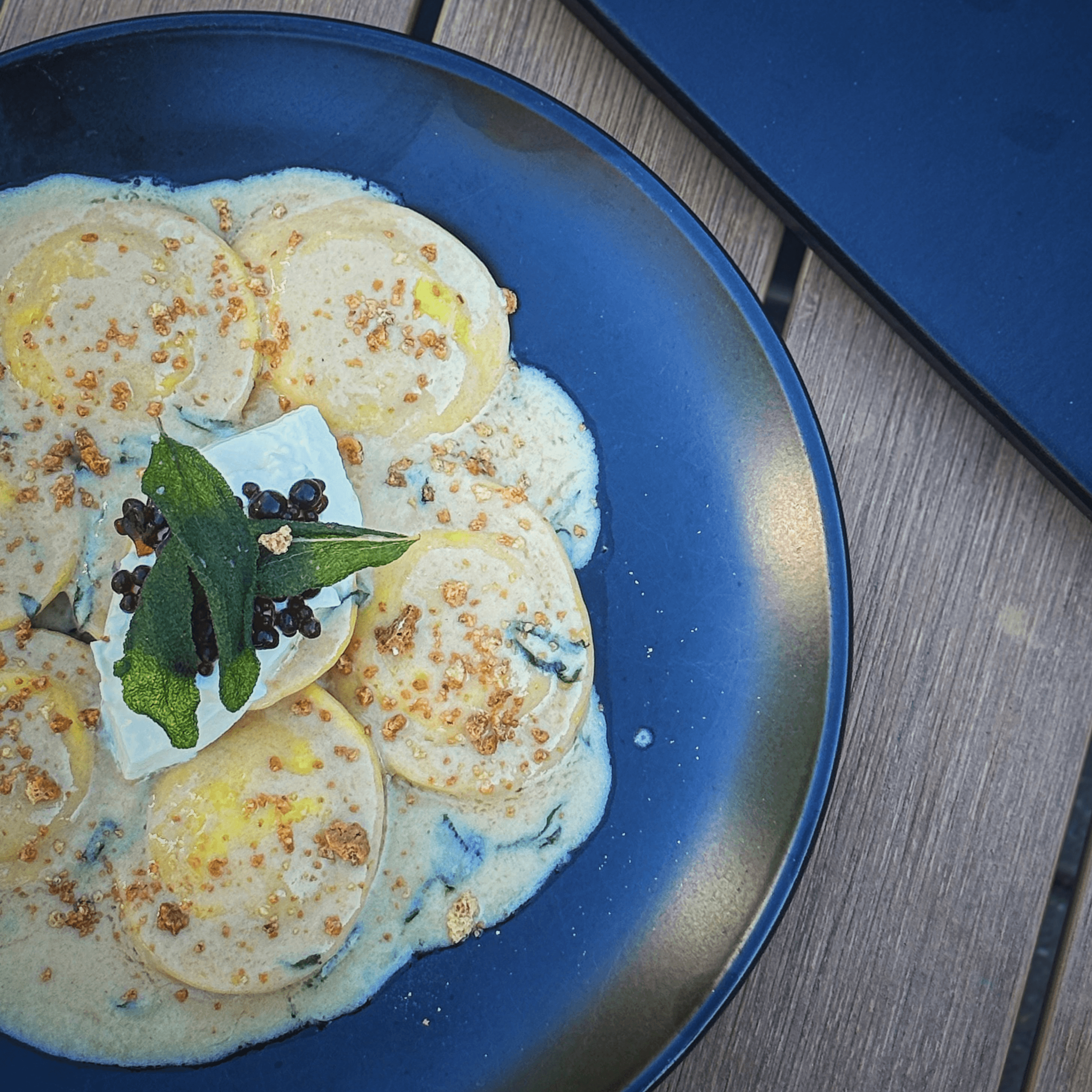 Roasted  Butternut Ravioli.