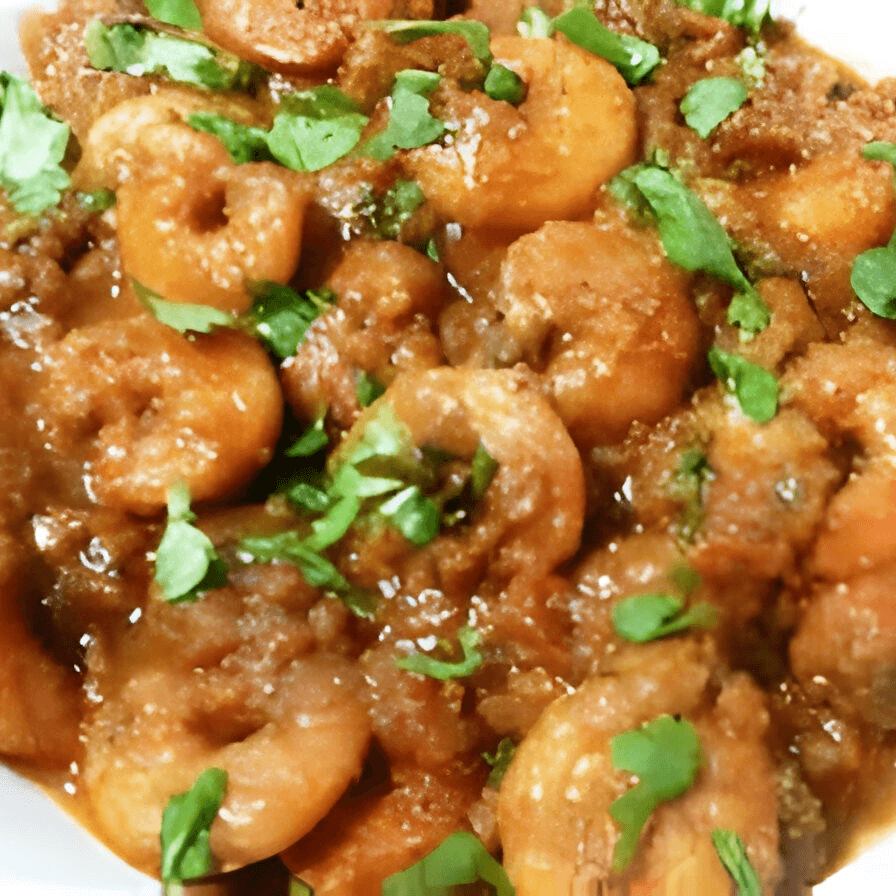Shrimp korma.