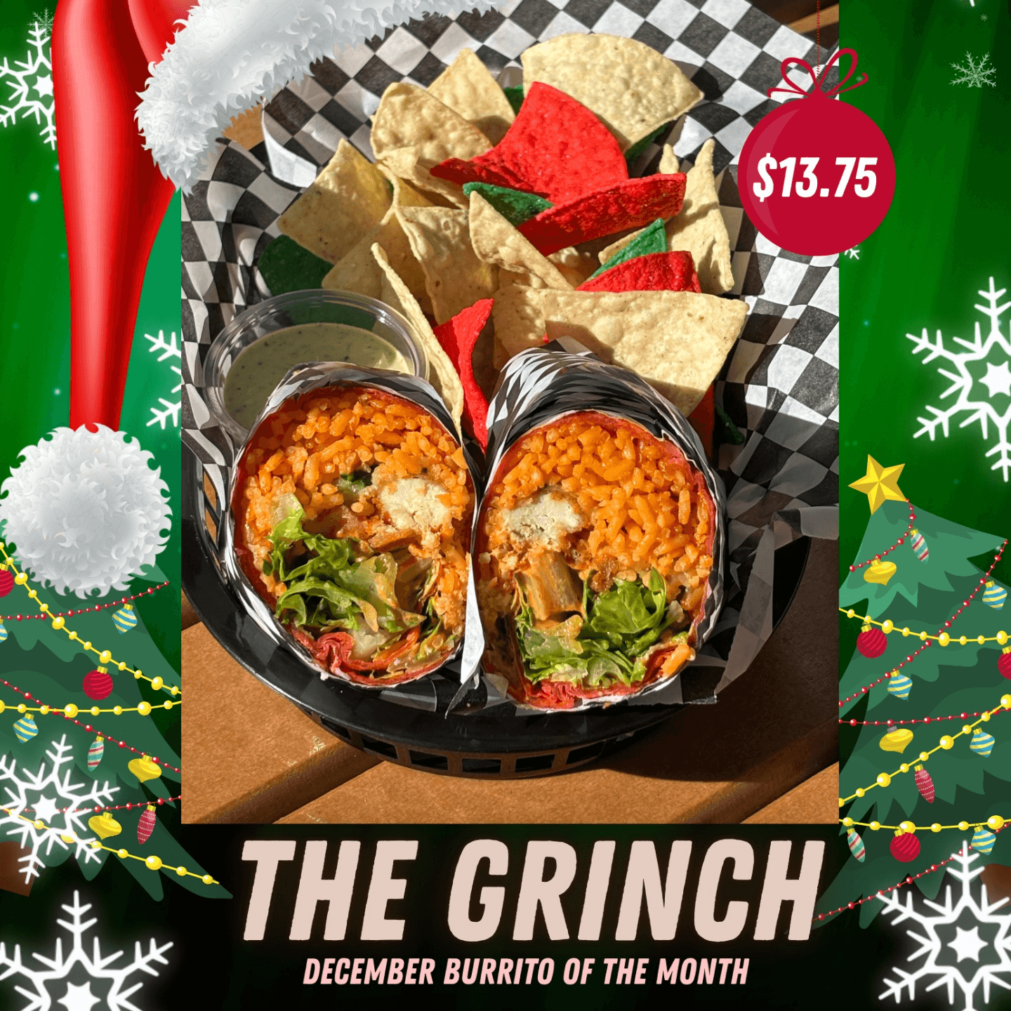 The Grinch (December Burrito of the Month)