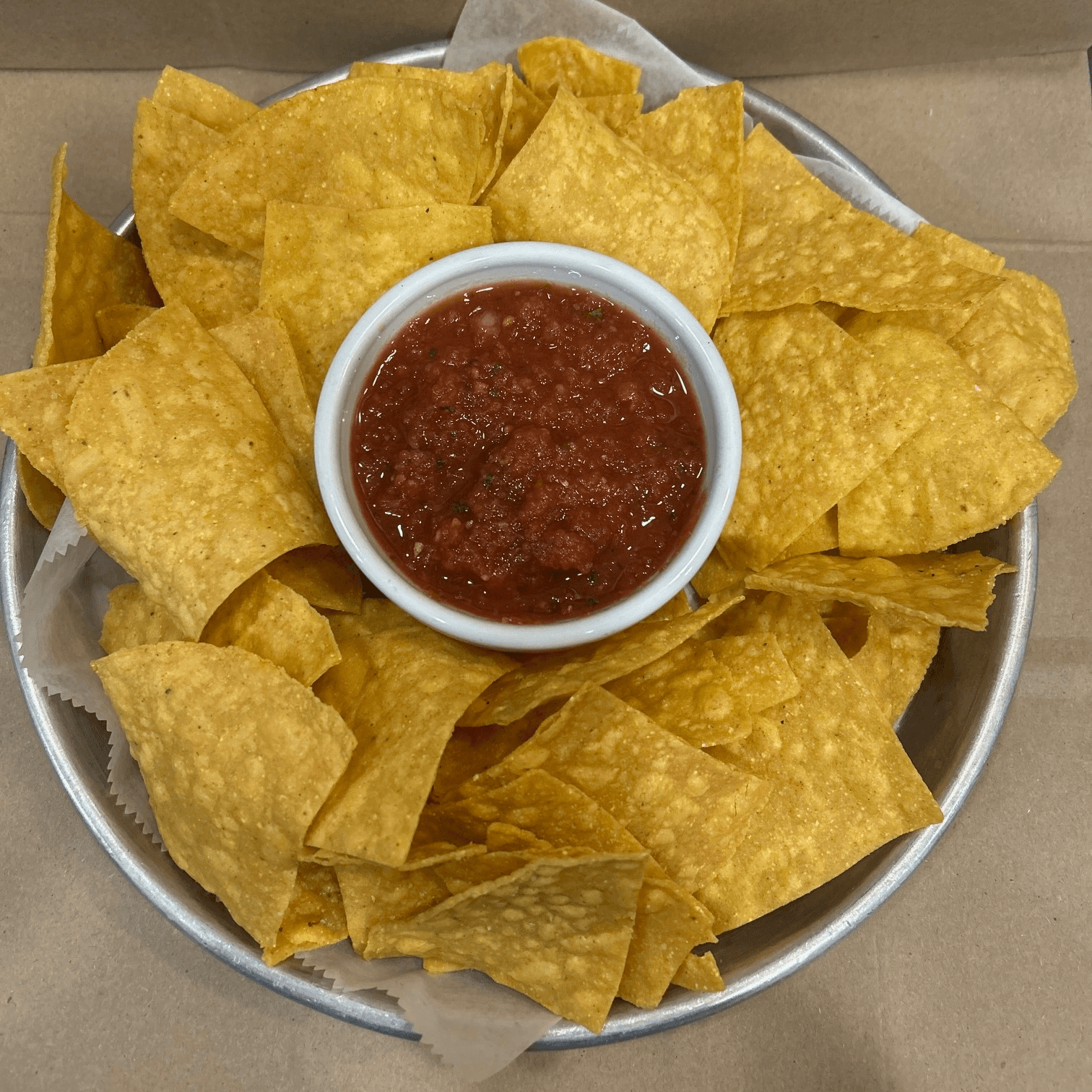 Large Chips And Salsa.