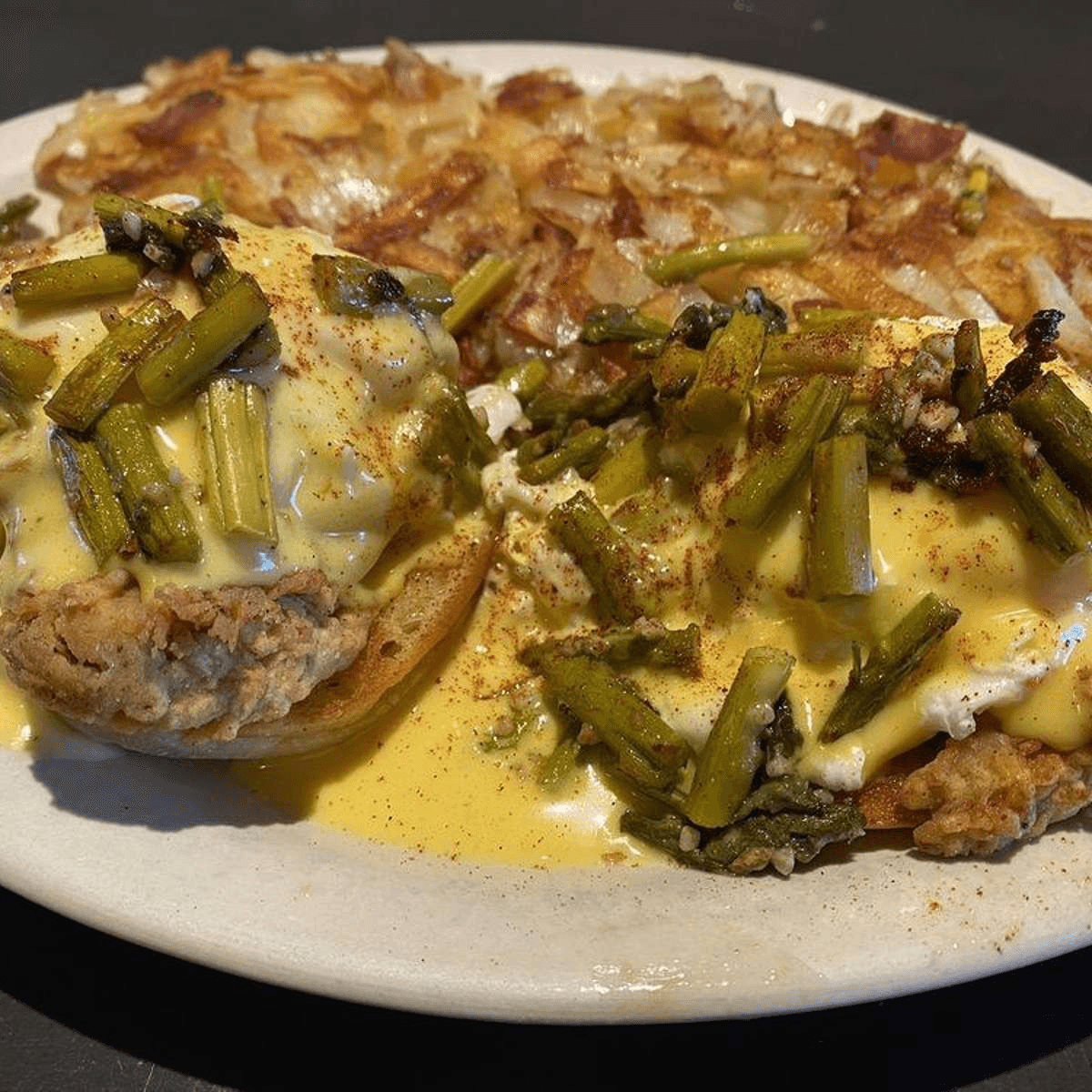 Snob Special Soft Shell Crab Benedict.