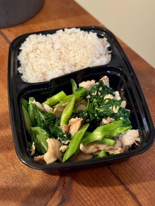 Chinese Brocoli Over Rice.