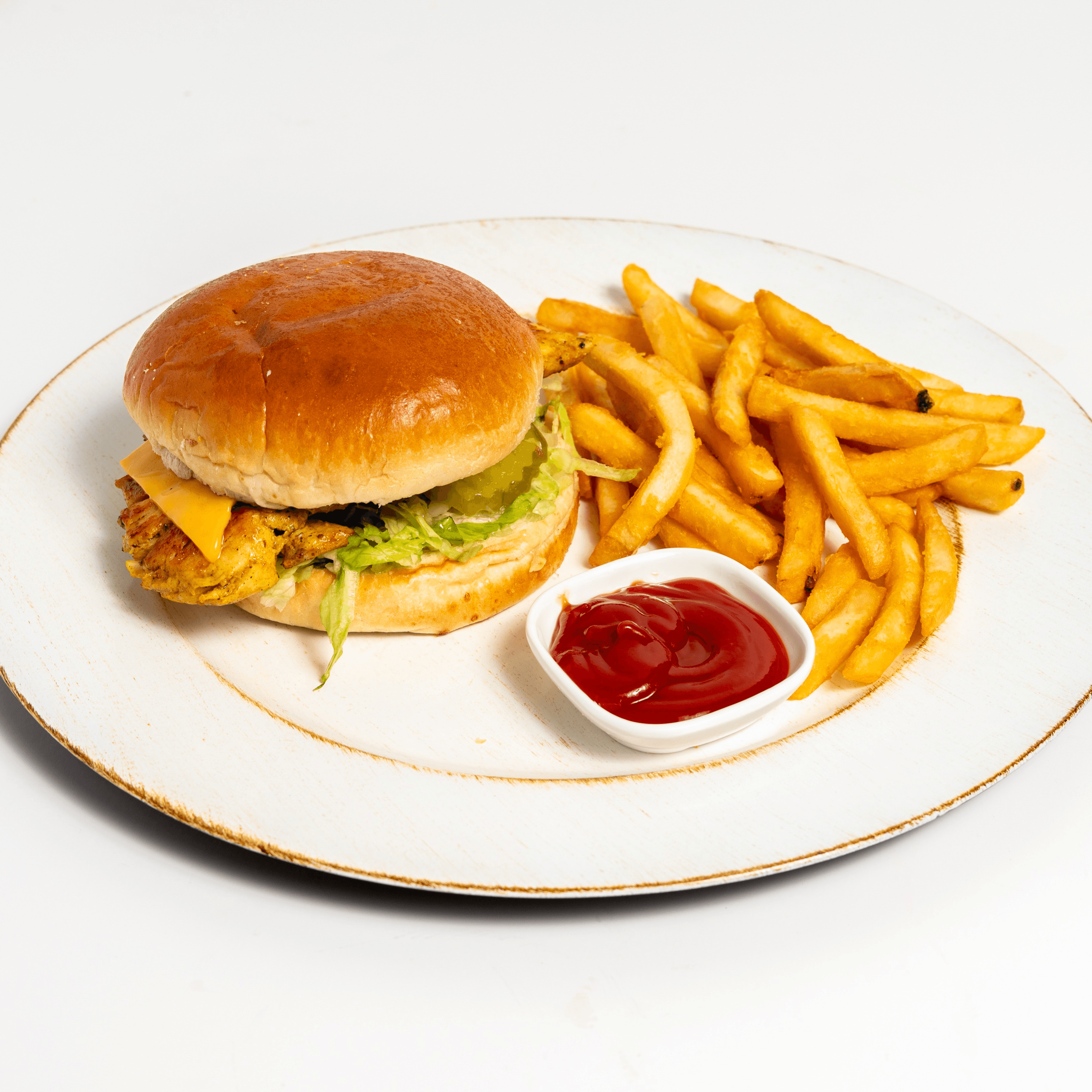 Grill chicken sandwich.