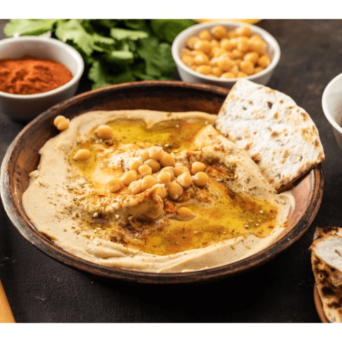 Hummus & Pita Bread.