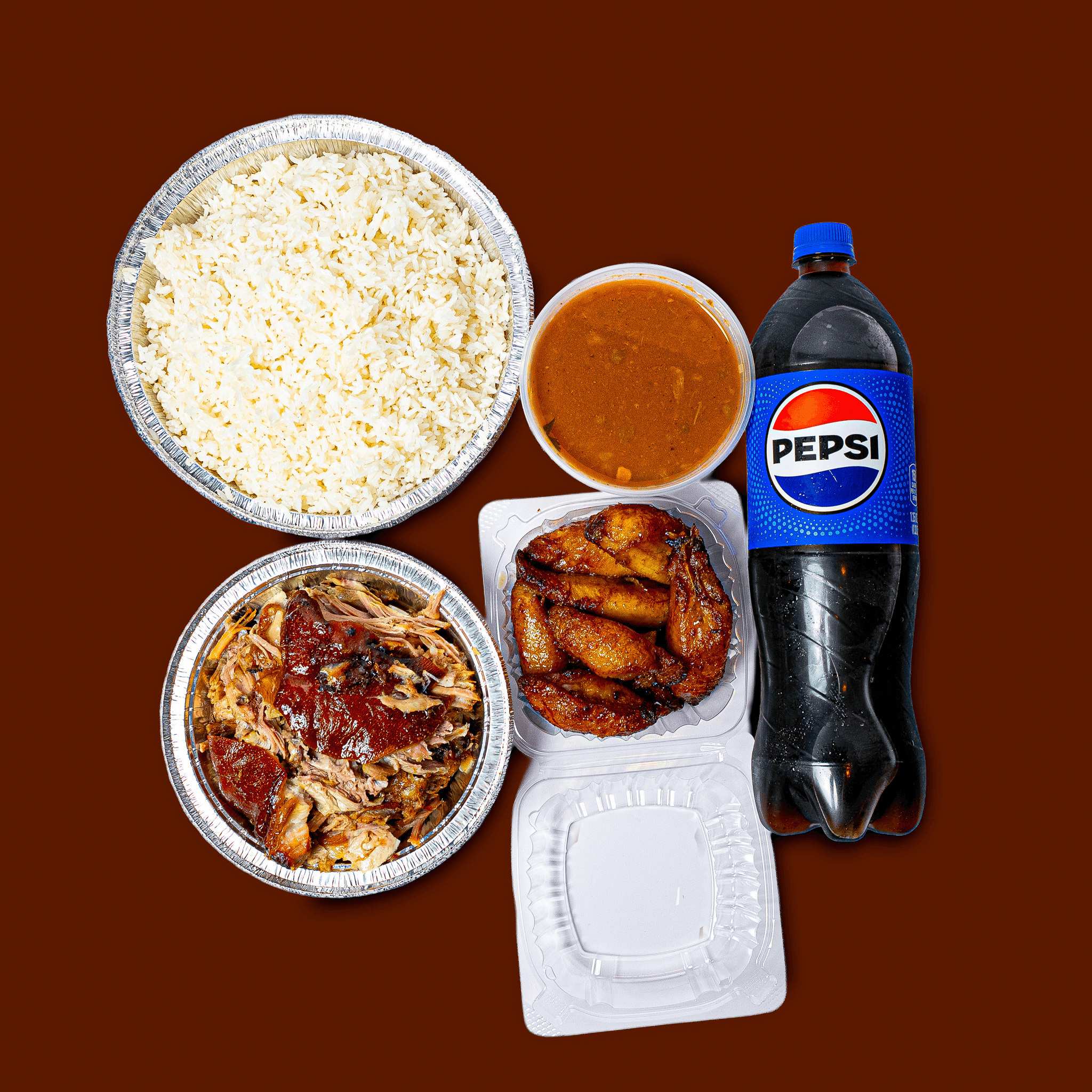 Combo # 5. Pernil, Arroz Gde Combo.