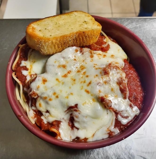 Loaded Baked Spaghetti.