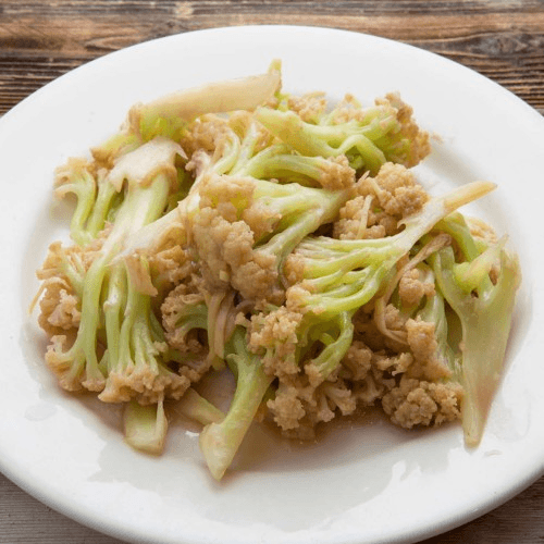 V03 Sautéed Taishan Cauliflower with Shrimp Paste Sauce.