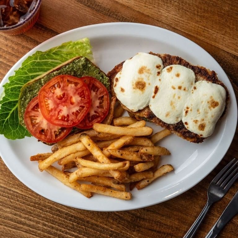 Breaded Chicken Caprese Sandwich.