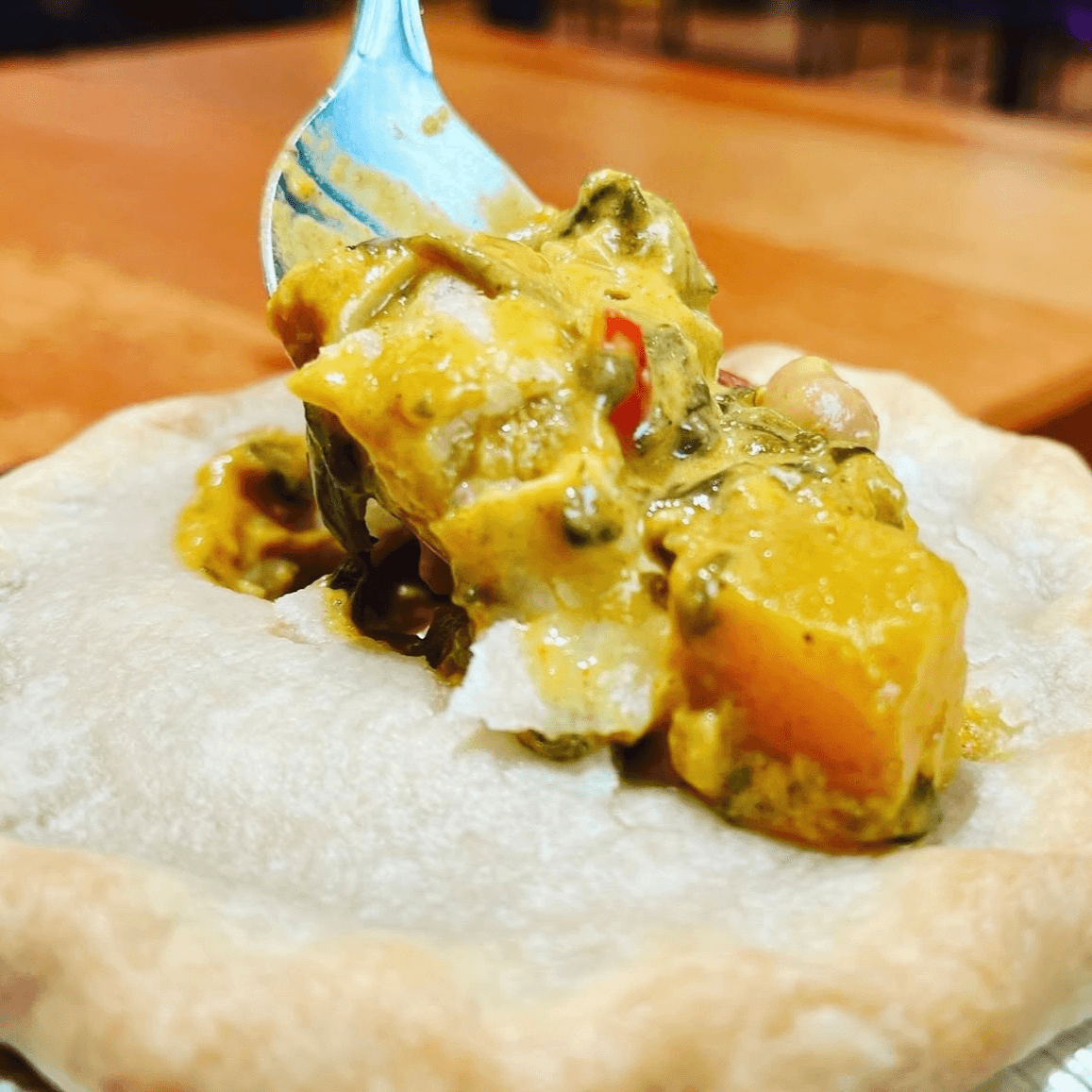 5" (V) Pumpkin Coconut Curry Pot Pie (C) - Served Frozen.