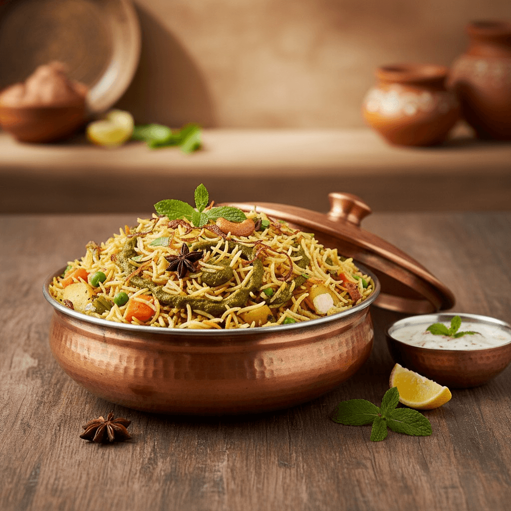 Gongura Veg Dum Biryani.