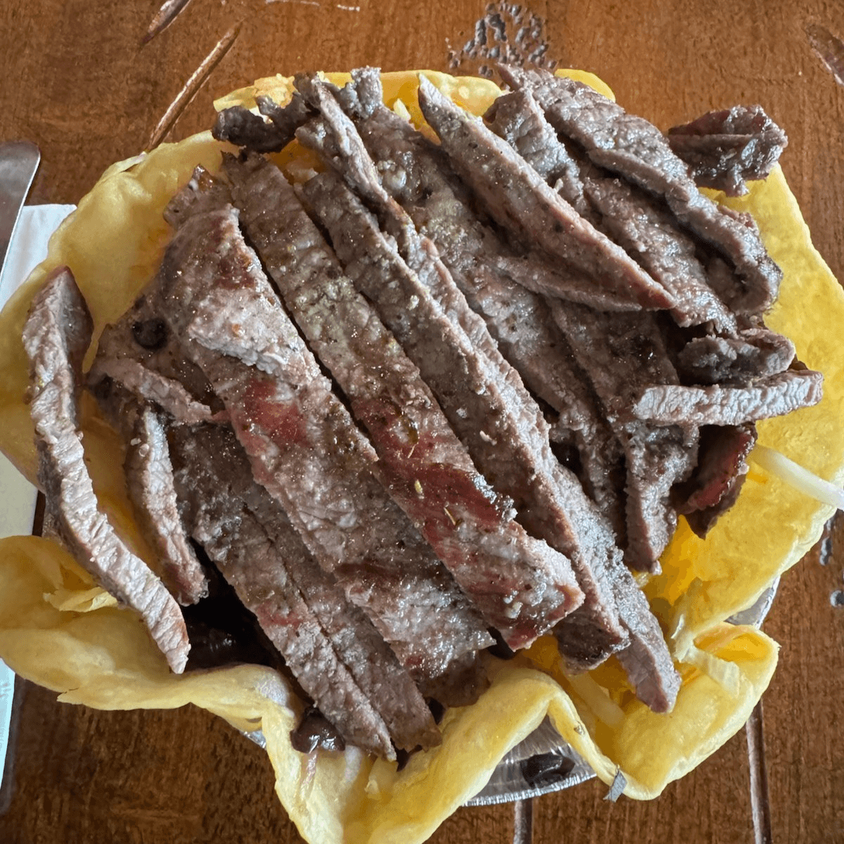 Mex taco salad de bistec.