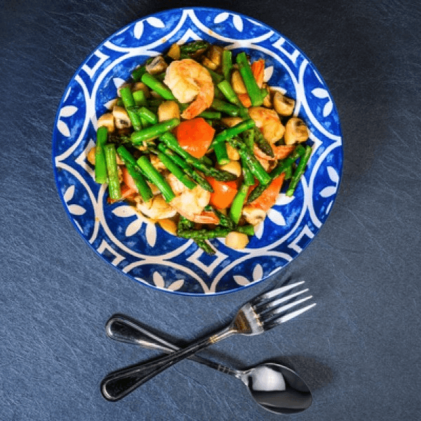 Asparagus and mushroom.