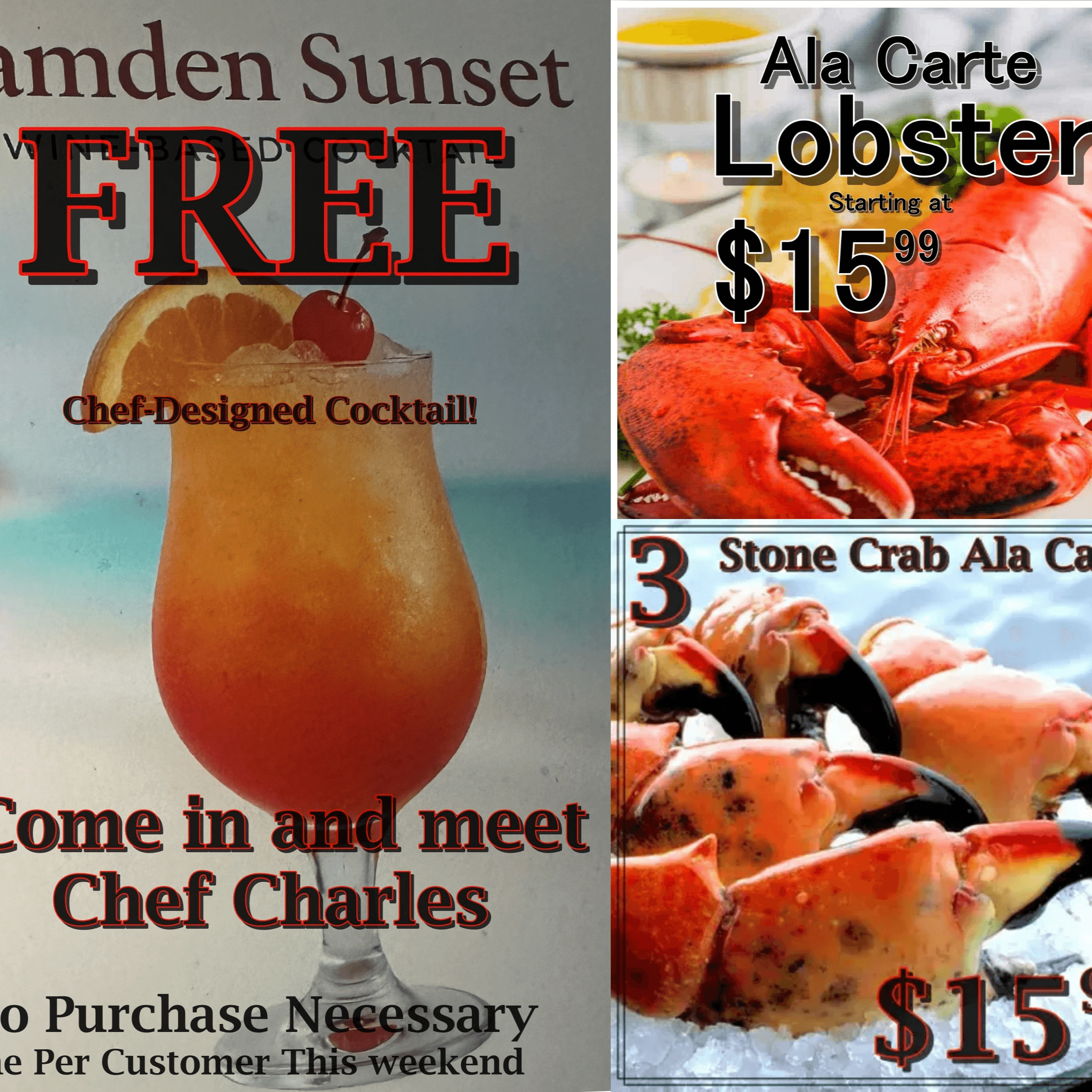 (1) Chix Cooked Lobster Ala Carte.