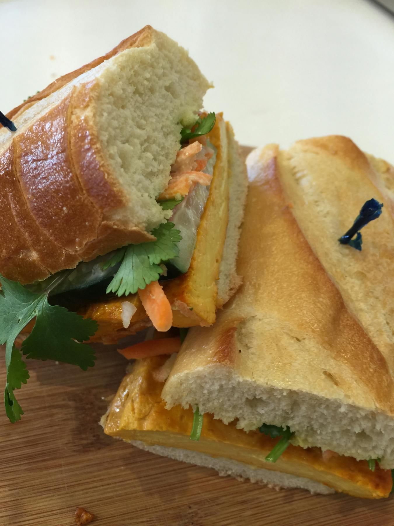 Grilled Organic Tofu Banh Mi.