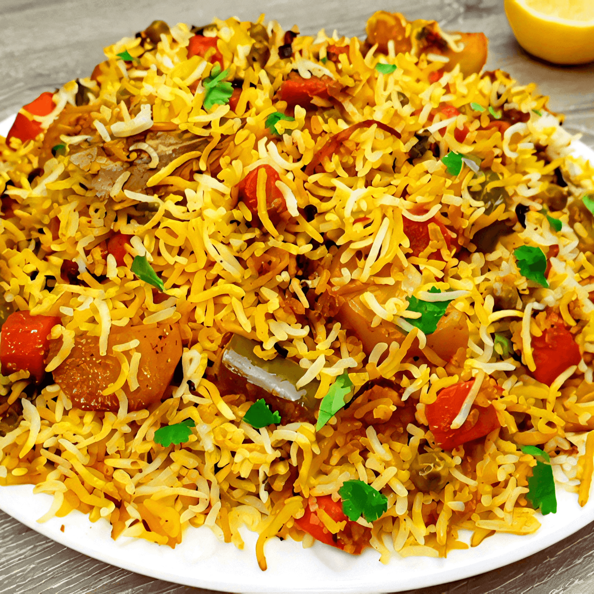 Avakaya Vegetable Dum Biryani.