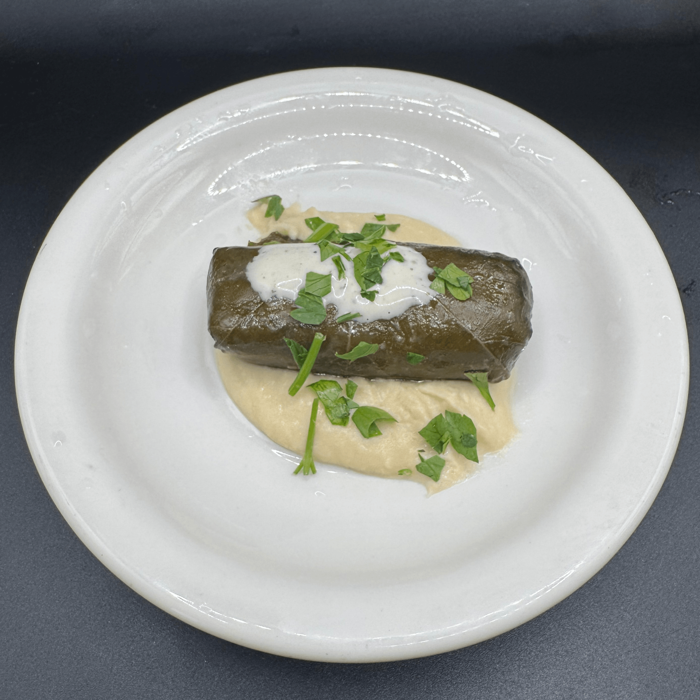 2 pices of Grape Leaves.