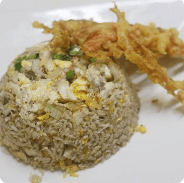 Crab meat fried rice.