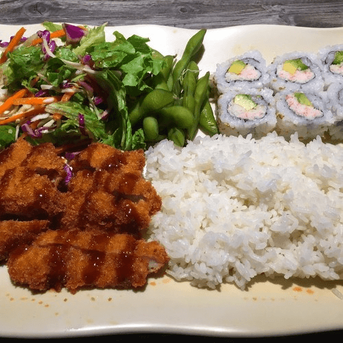 Ch Katsu & Cali Roll Bento