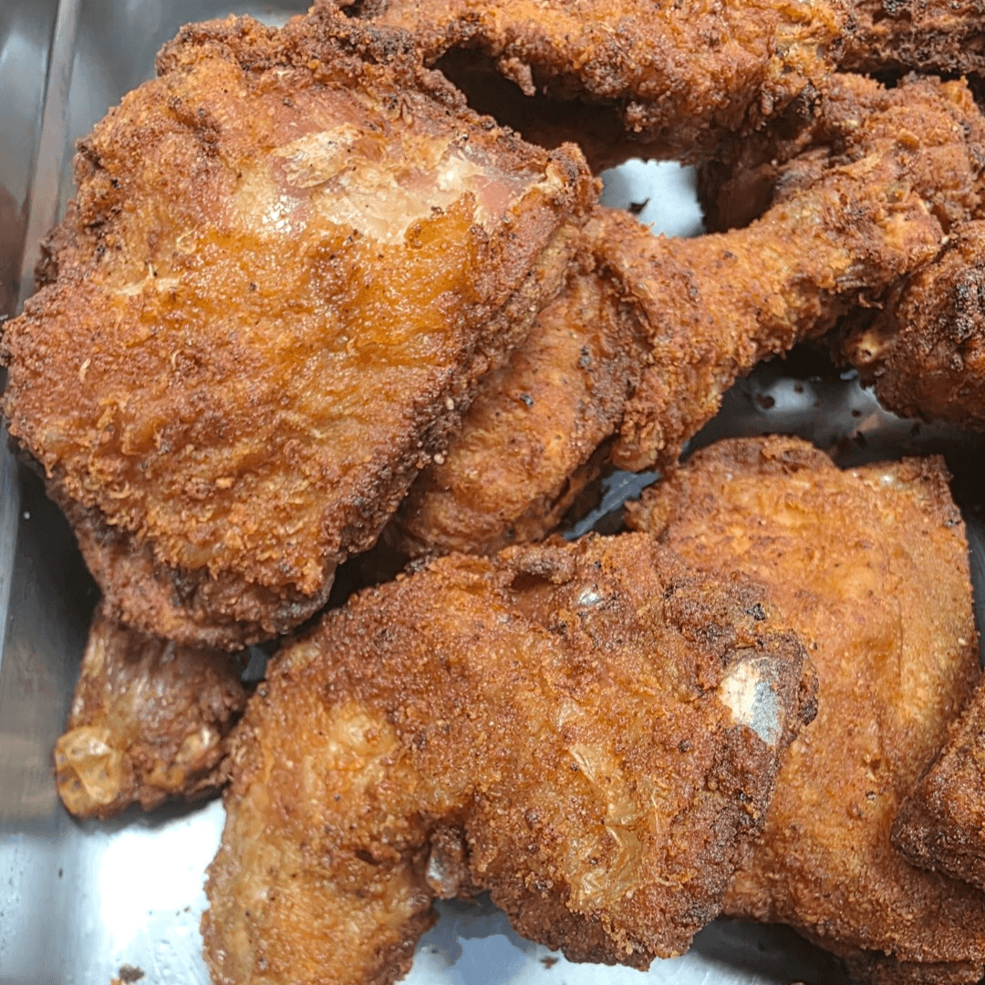 Fried Chicken Dark Meat Only Legs/Thighs.