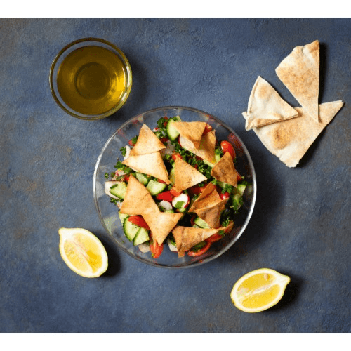 Buffalo Chicken Fattouch Salad.