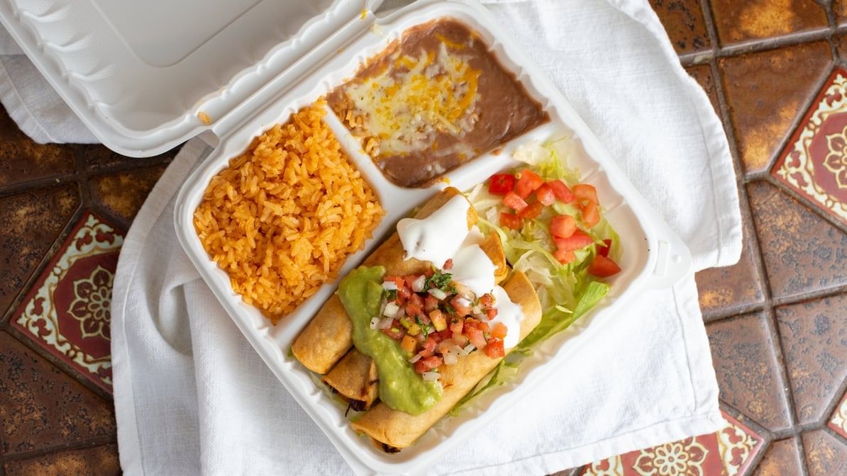 Taquitos (Flautas) Combo Plate.