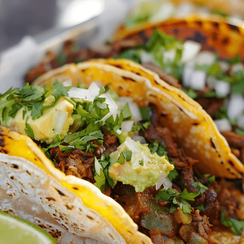 Campechanos (Mexican Sausage, Steak) Taco.