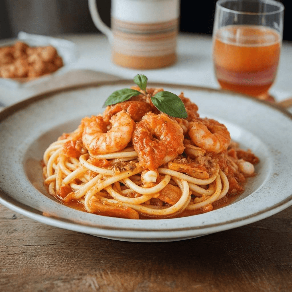 Spaghetti Fradiavola Tray.