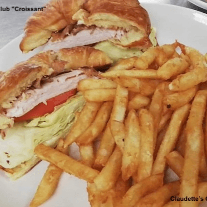Crossiant Club Sandwich.